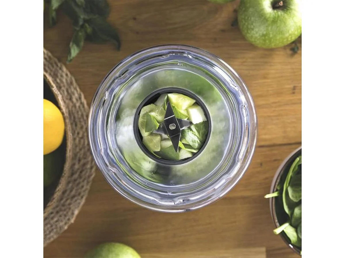 Cecotec Liquidificador de smoothies com copo portátil, 4 lâminas com revestimento de titânio preto e 500 W.