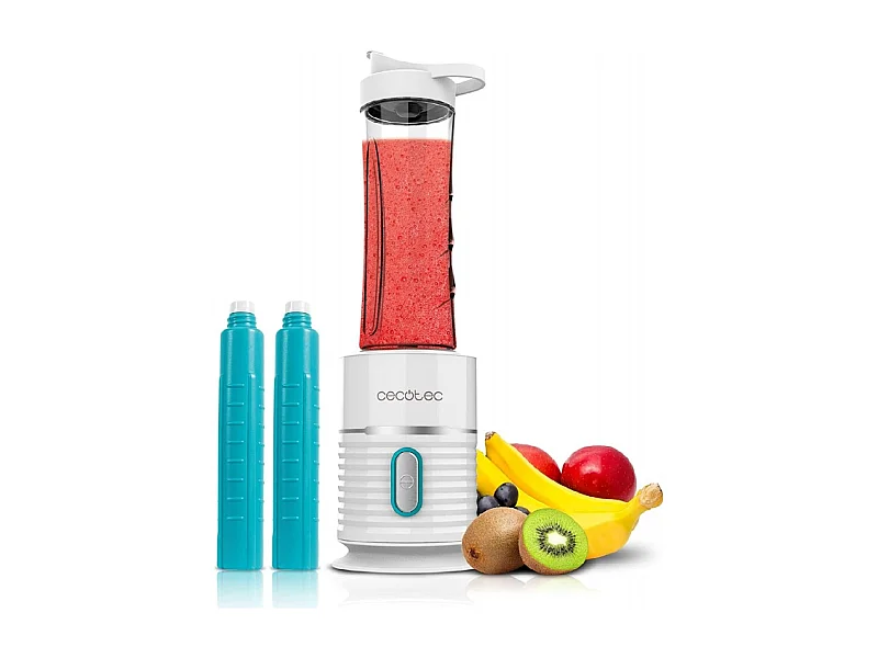 Cecotec Liquidificador de smoothies com copo portátil, 4 lâminas com revestimento de titânio preto e 500 W.
