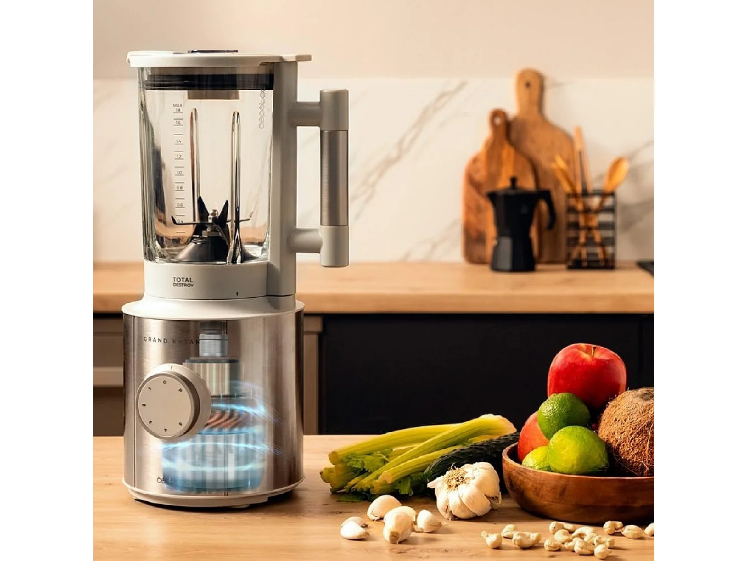 Batidora de vaso Cecotec Grand Katana 2700MAX Total Destroy W 2700W 5 velocidades inox