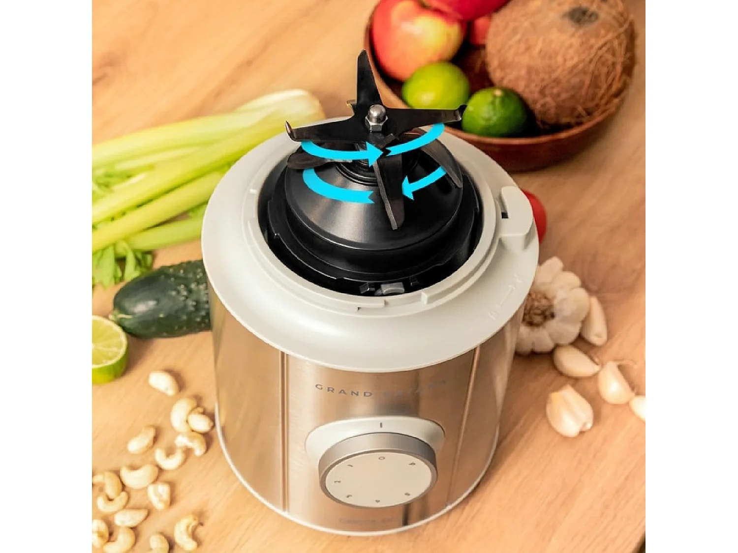 Batidora de vaso Cecotec Grand Katana 2700MAX Total Destroy W 2700W 5 velocidades inox