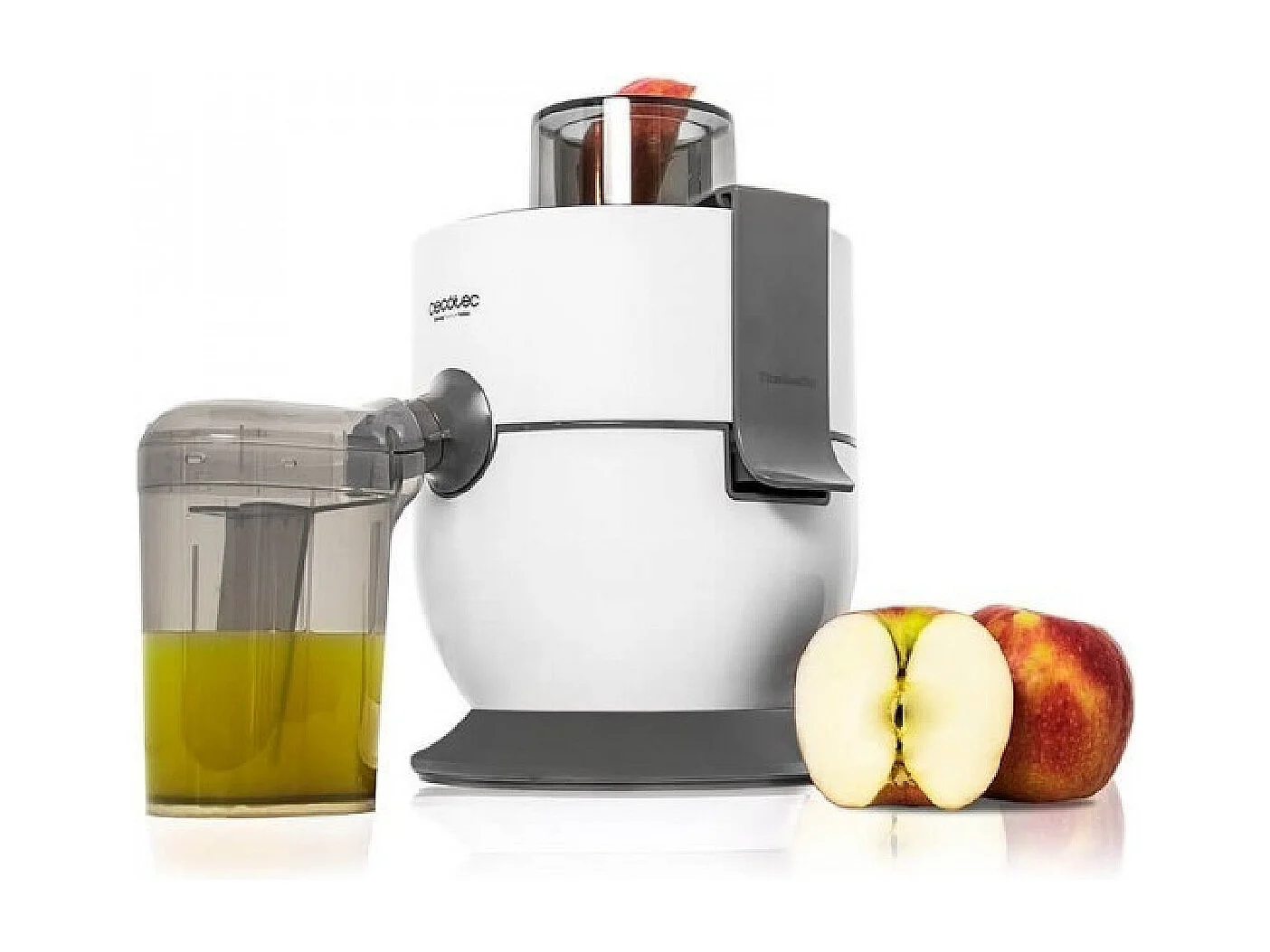 Cecotec Centrifugeuse StrongTitanium 19000. Disque avec Revêtement Titane, Tube d’Embouchure XL, 650W de Puissance Maximale Blanc