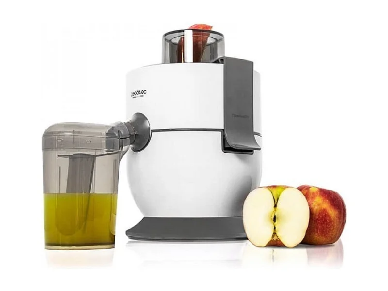 Cecotec Centrifugeuse StrongTitanium 19000. Disque avec Revêtement Titane, Tube d’Embouchure XL, 650W de Puissance Maximale Blanc