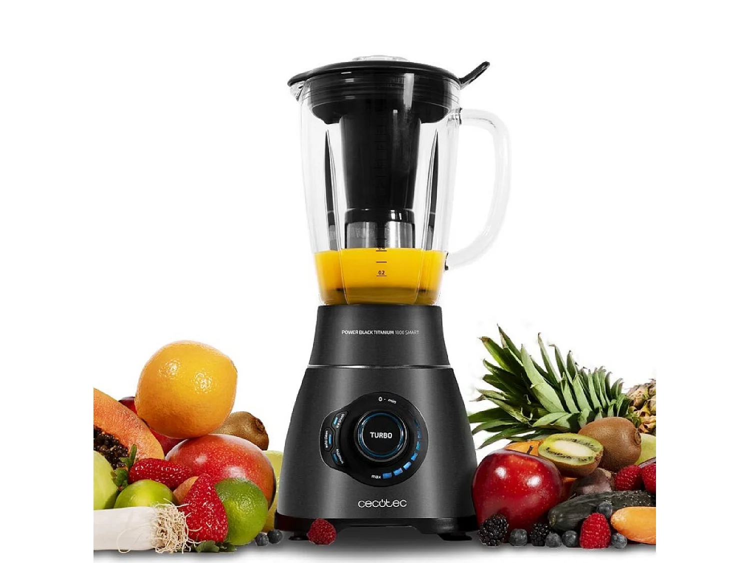 Frullatore a caraffa Power Black Titanium 1800 Smart Cecotec