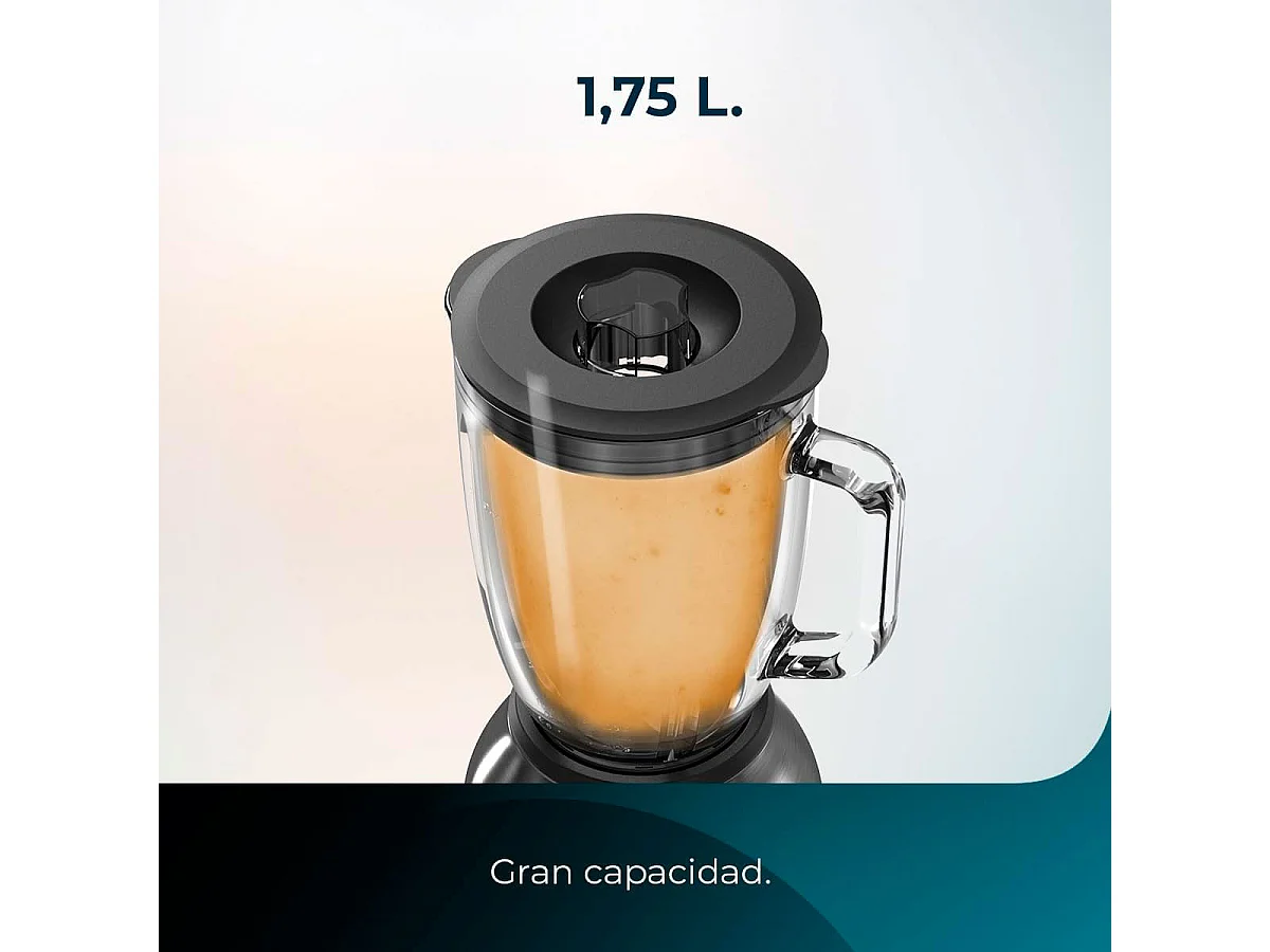 Cecotec Mixeur Blender Power Black Titanium 2200MAX Prodigy. 2200 W, 6 Lames en Acier Inoxydable, Hache-glace, Fonction Turbo, Fonction Smoothie, Fonction AutoClean