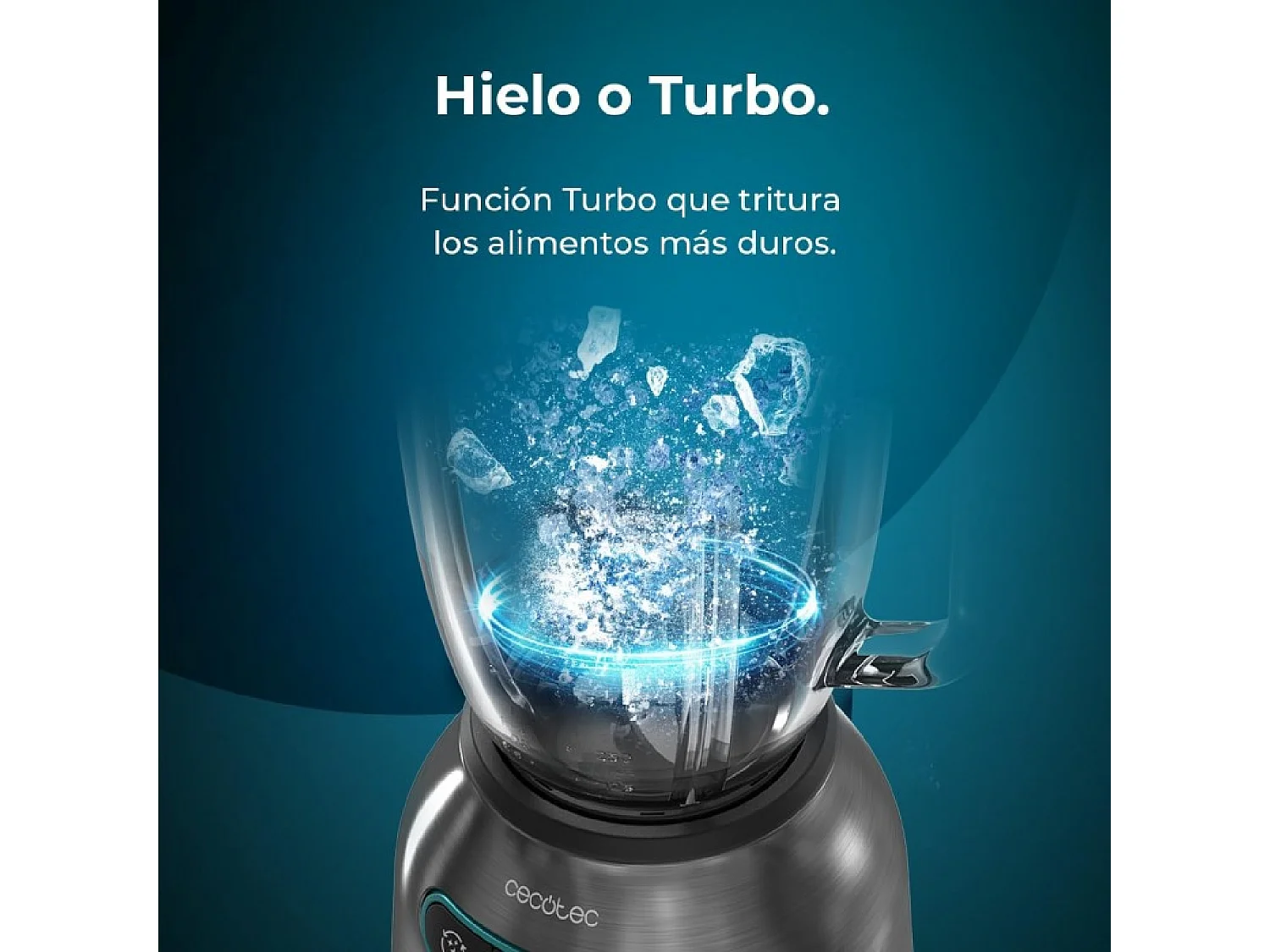 Cecotec Mixeur Blender Power Black Titanium 2200MAX Prodigy. 2200 W, 6 Lames en Acier Inoxydable, Hache-glace, Fonction Turbo, Fonction Smoothie, Fonction AutoClean