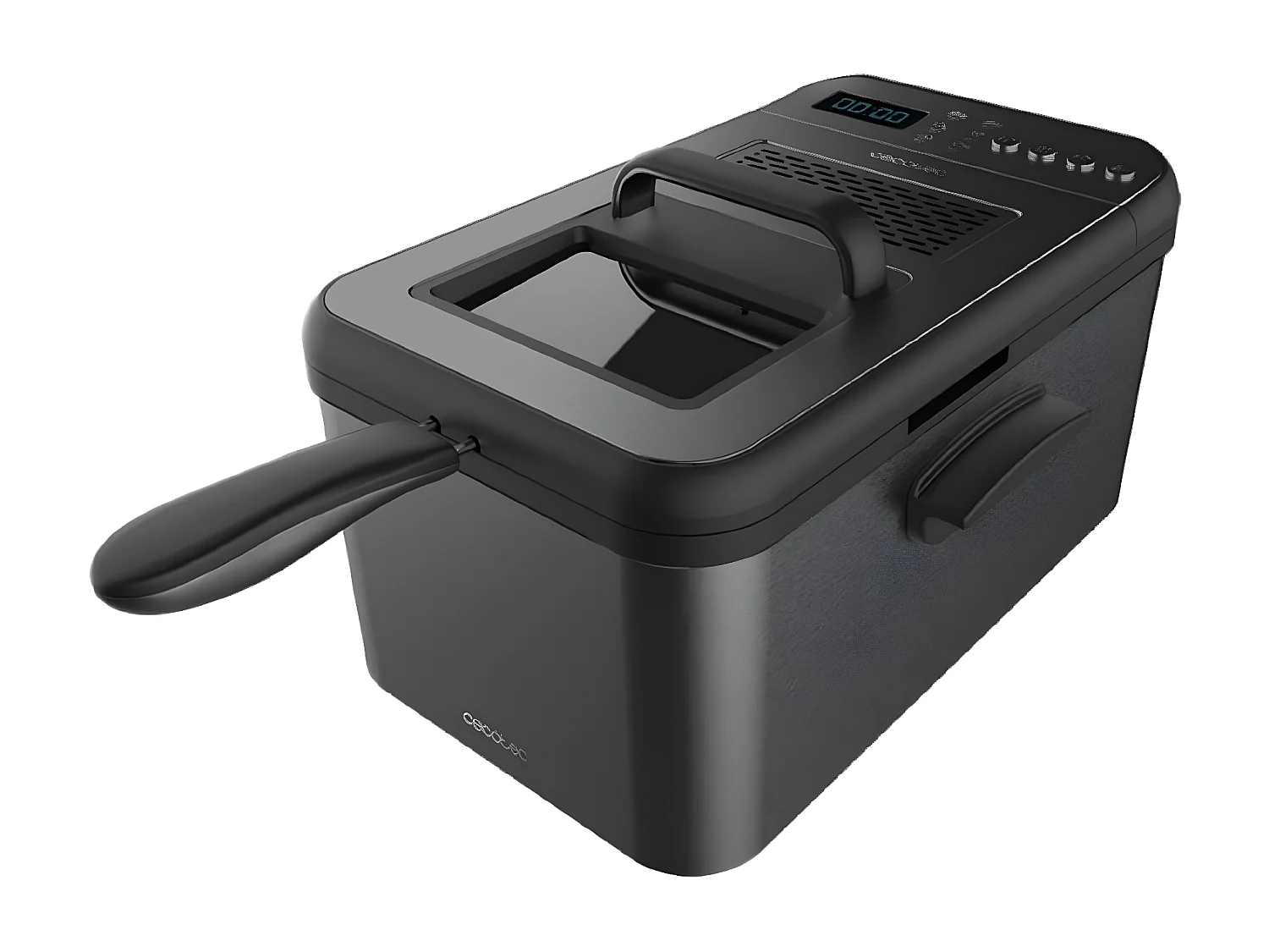 Freidora de Aceite de 3,2 Litros Cleanfry Luxury 3000 Dark. 2400 W, Acero Inoxidable tintado en Negro, 5 Programas Preestablecidos, Filtro OilClean