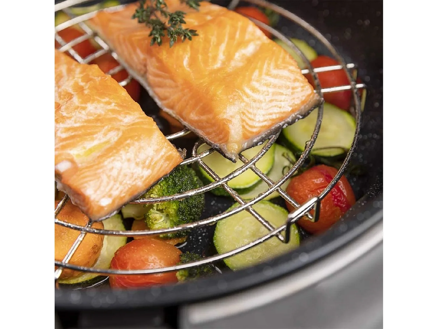 Freidora de aire Cecotec TurboCecofry 4D Healthy 1350W 3,5L 8 modos de cocinado con accesorios negro