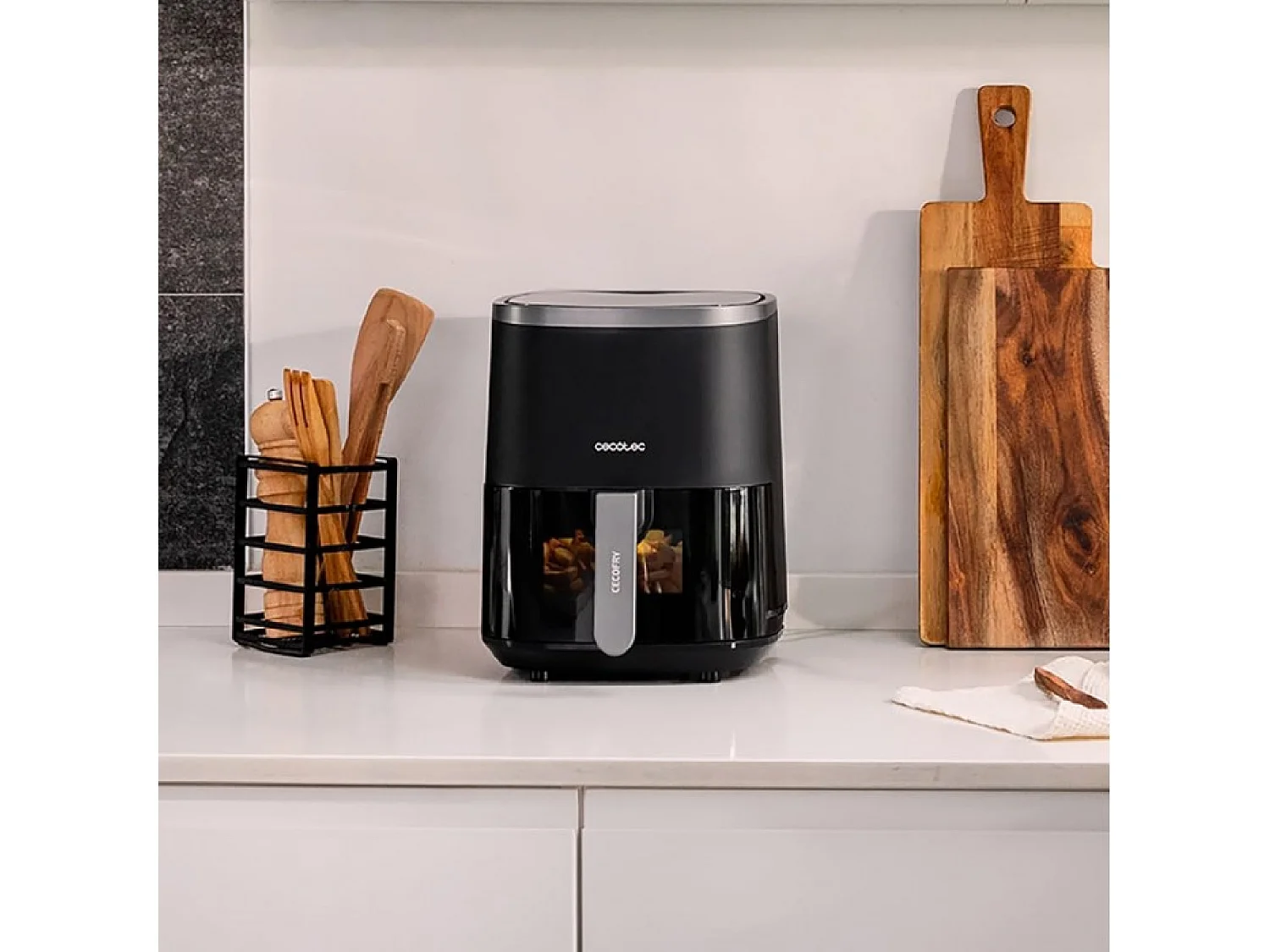 Freidora de aire Cecotec Cecofry Fantastik Window 4000 1400W 4L negro