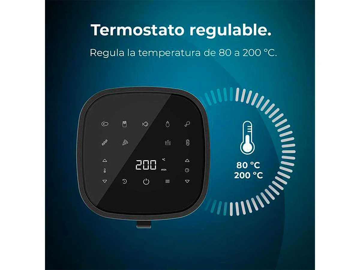 Freidora de aire Cecotec Cecofry Fantastik Window 4000 1400W 4L negro