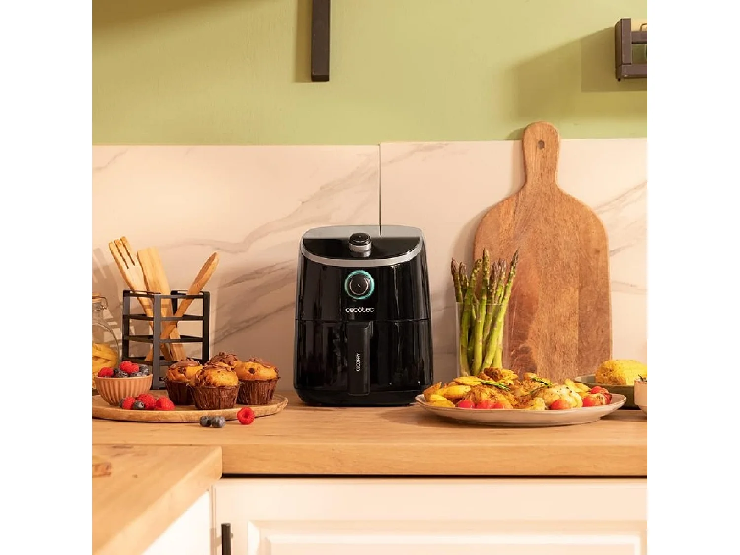 Freidora de aire Cecotec Cecofry Pixel 2500 1200W 2,5L negro