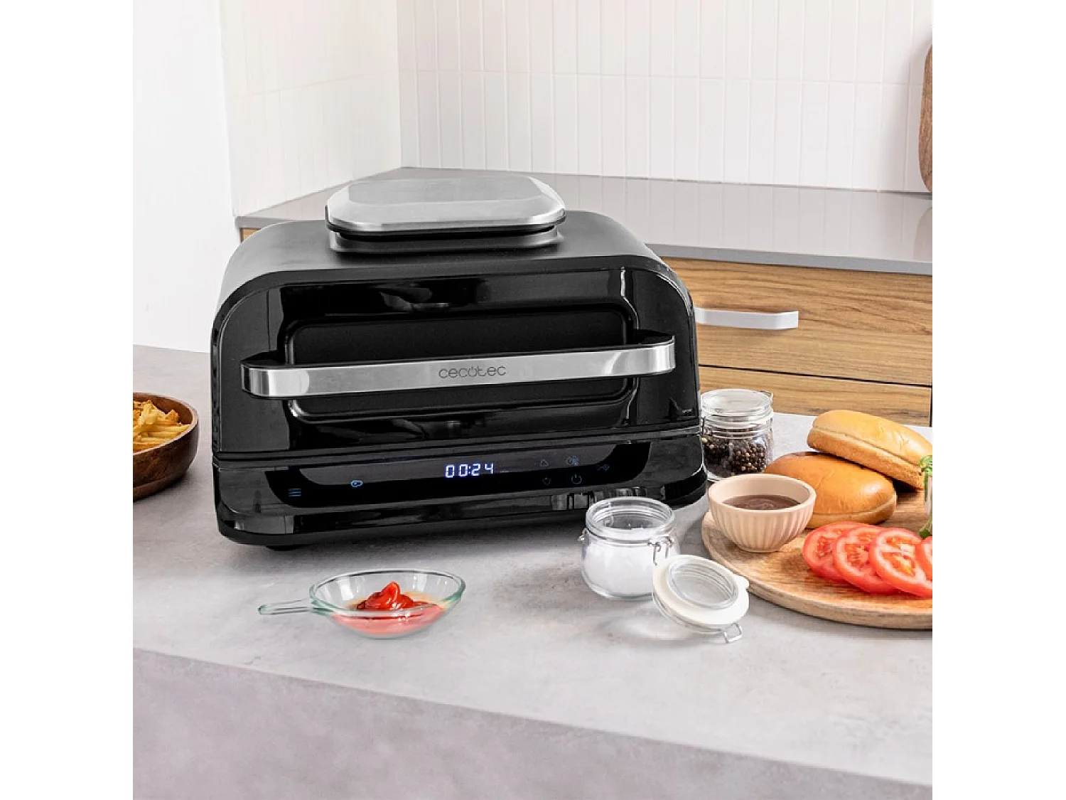 Freidora de aire Cecotec Cecofry FireDome 6000 6L 6 modos de cocinado negro