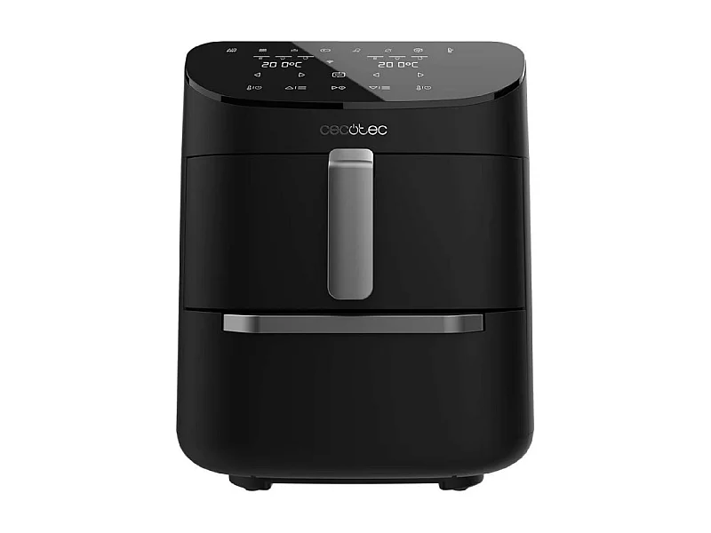Cecotec Fritadeira de ar de 11 L com fritadeira de ar, forno e grelhador, permitindo cozinhar 2 alimentos ao mesmo tempo.