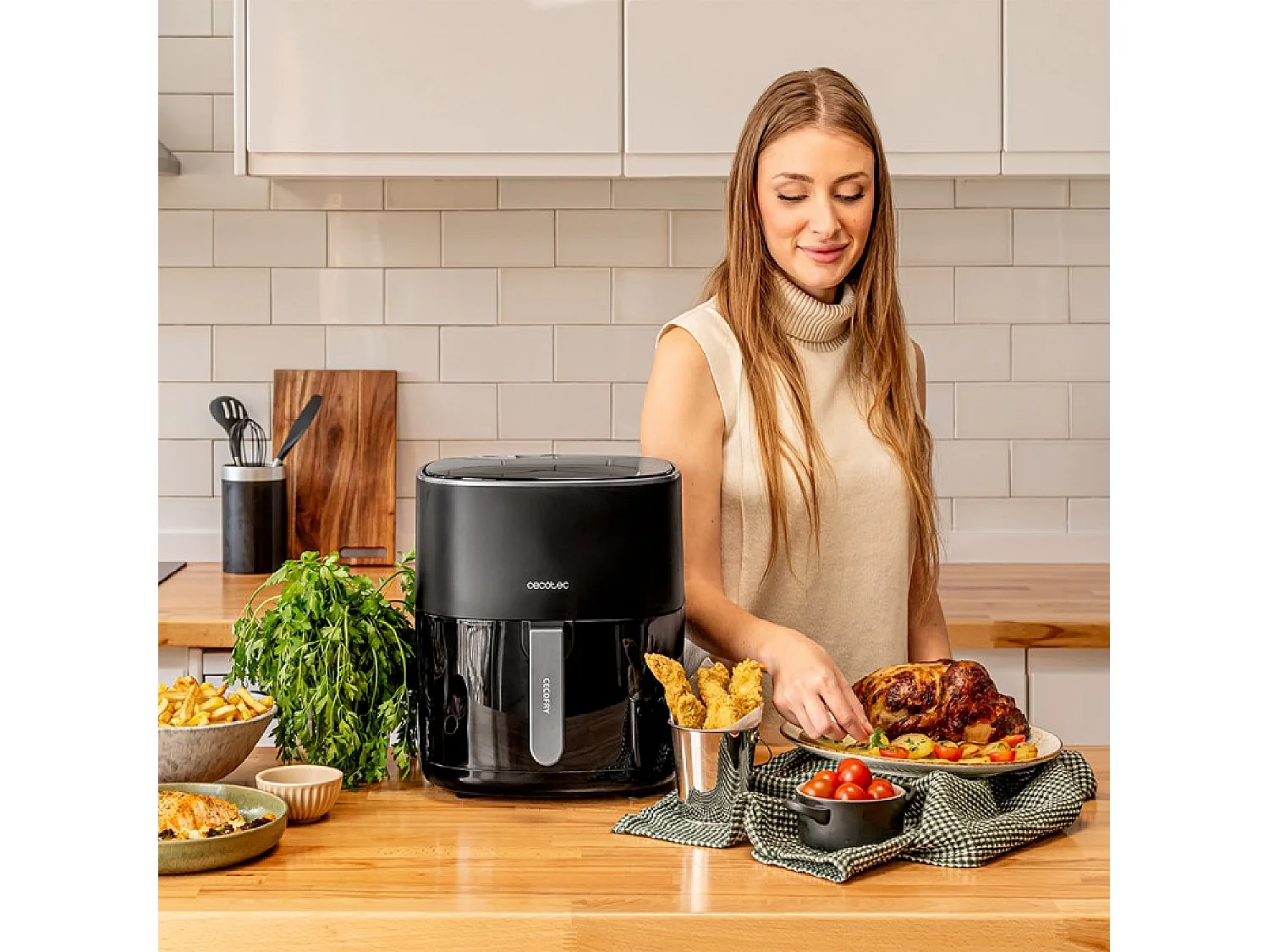 Cecotec Fritadeira dietética digital de 1700 W com 6,5 l de capacidade.