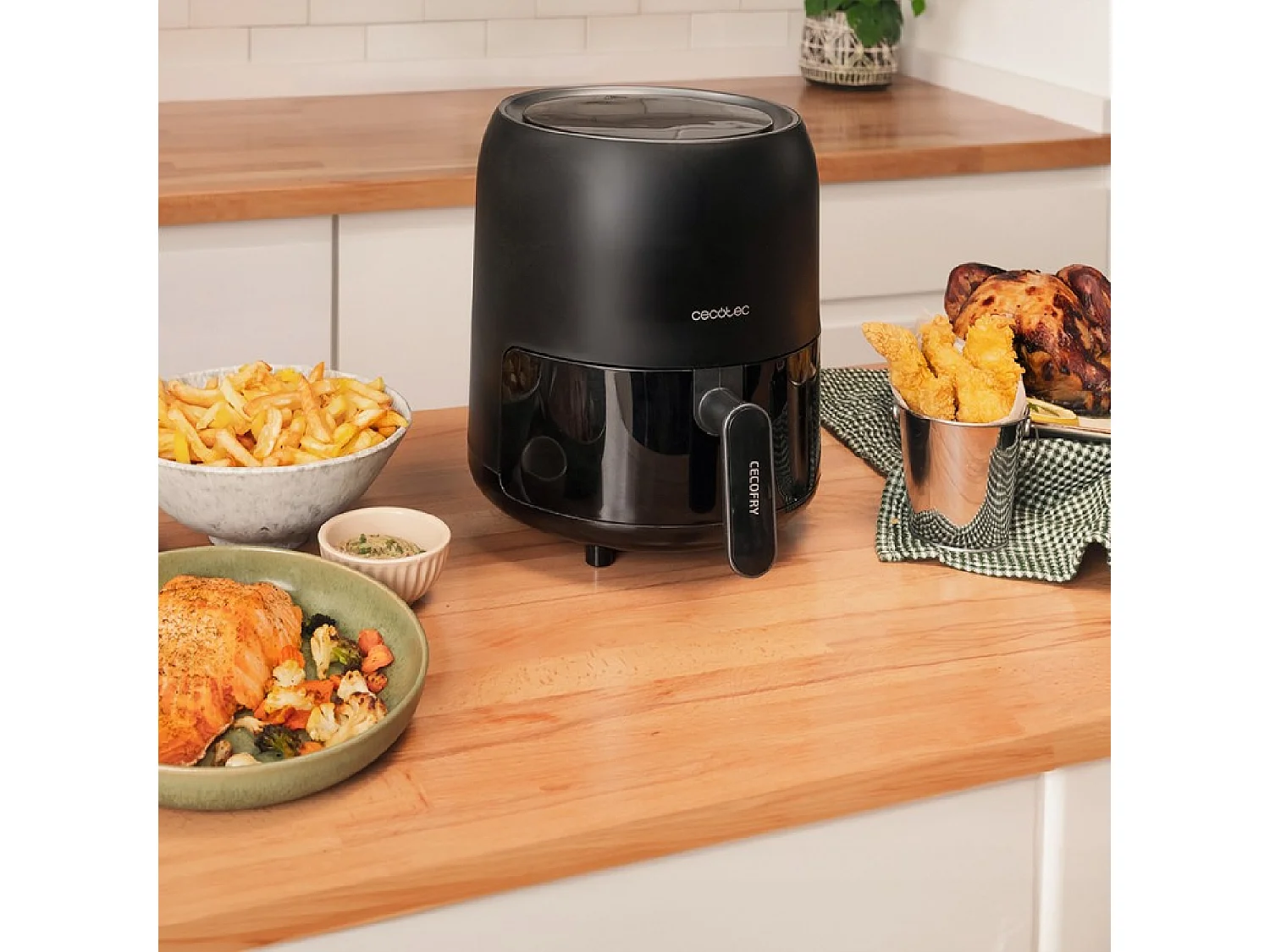 Freidora de aire Cecotec Cecofry Fantastik 3000 1000W 3L negro