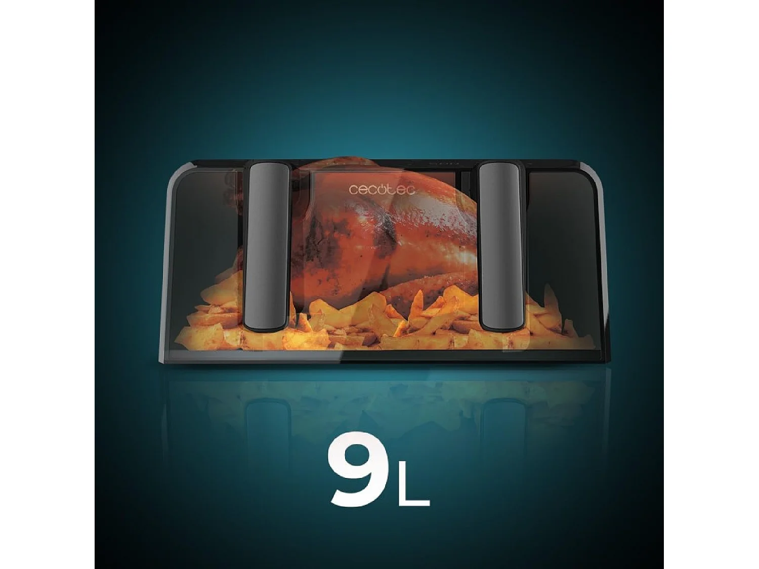 Cecotec 04986 friteuse Unique 9 L Autonome 2850 W Friteuse d’air chaud Noir