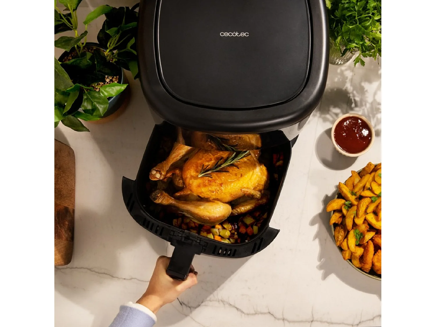 Cecotec Cecofry Bombastik 6000 Full Singolo Friggitrice ad Aria Calda 6 L Indipendente 1700 W Nero