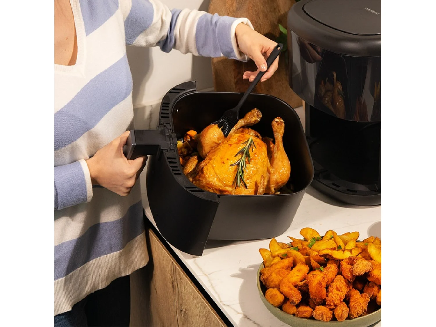 Friteuse à air chaud simple Cecotec Cecofry Bombastik 6000 Full 6 L Indépendante 1700 W Noir