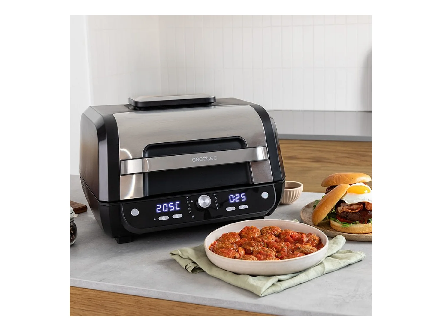 Freidora de aire Cecotec Cecofry FireDome 8000 Pro 8L 9 modos de cocinado negro