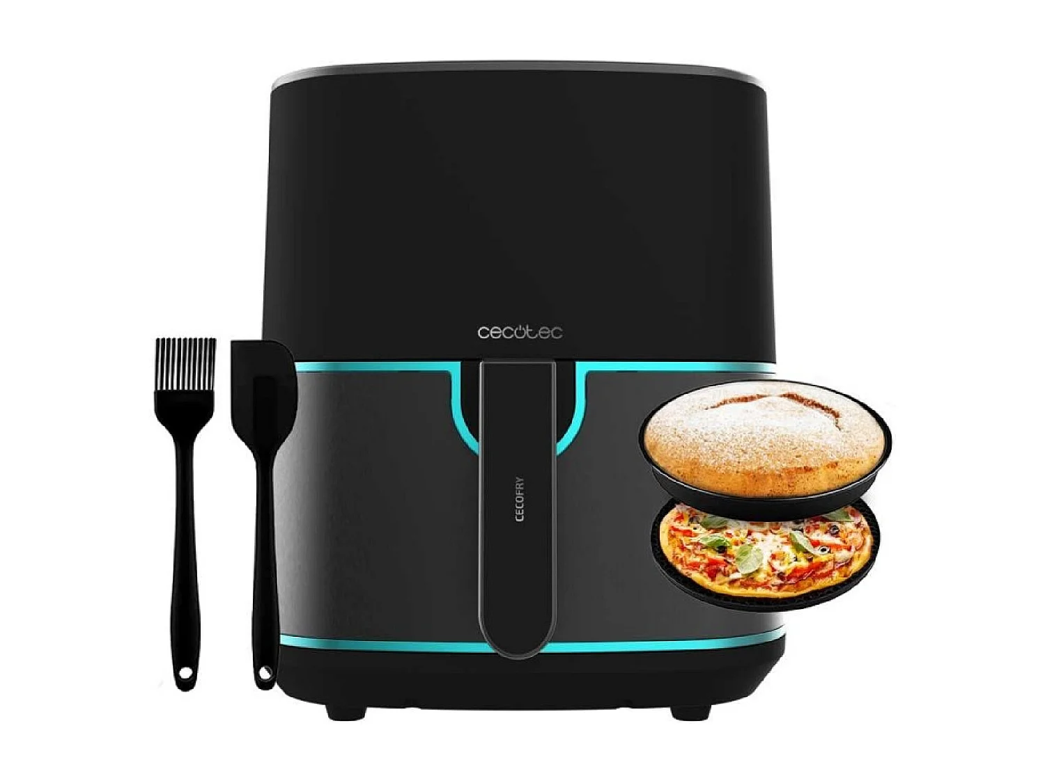 Cecotec Fritadeira dietética digital de 1500 W, 5,5 l de capacidade, acabamentos em aço inoxidável e pacote de acessórios.