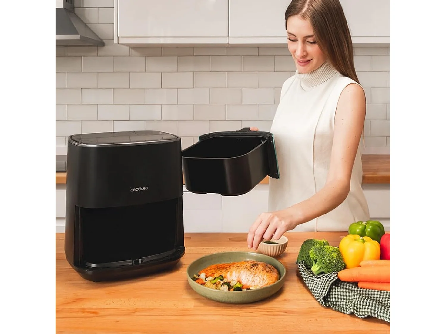 Cecotec Friteuse à Air sans Huile de 5,5 L Cecofry Fantastik 5500. 1500W.