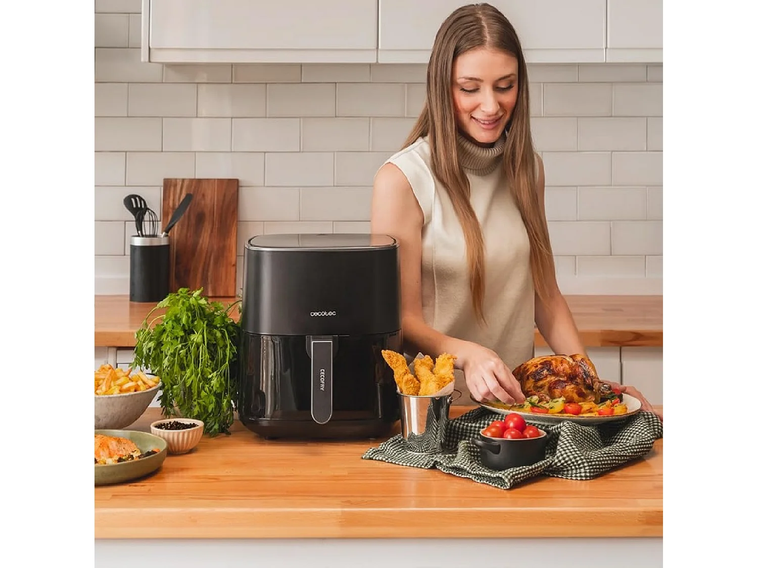 Cecotec Friteuse à Air sans Huile de 5,5 L Cecofry Fantastik 5500. 1500W.