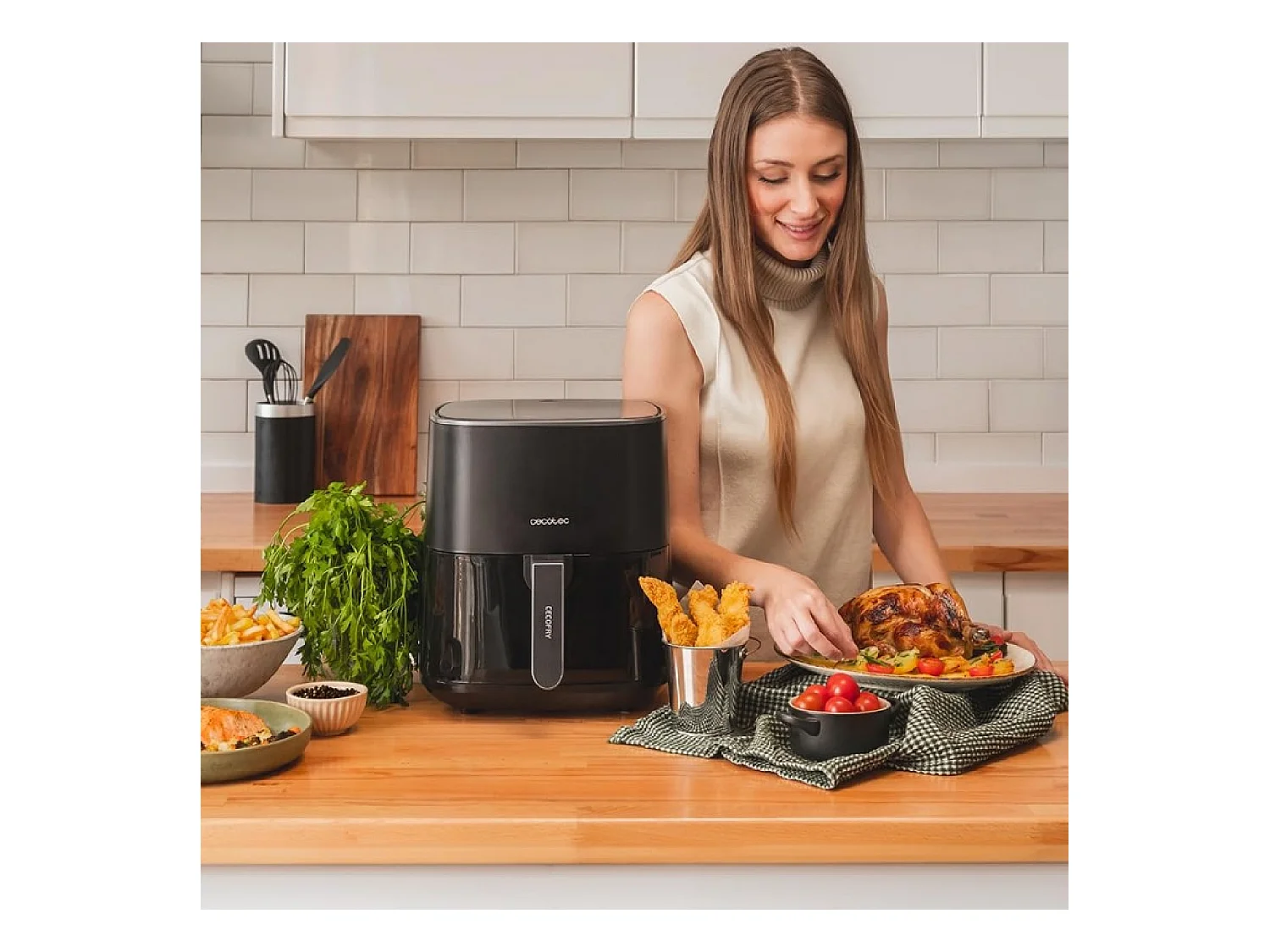 Cecotec Friteuse à Air sans Huile de 5,5 L Cecofry Fantastik 5500. 1500W.
