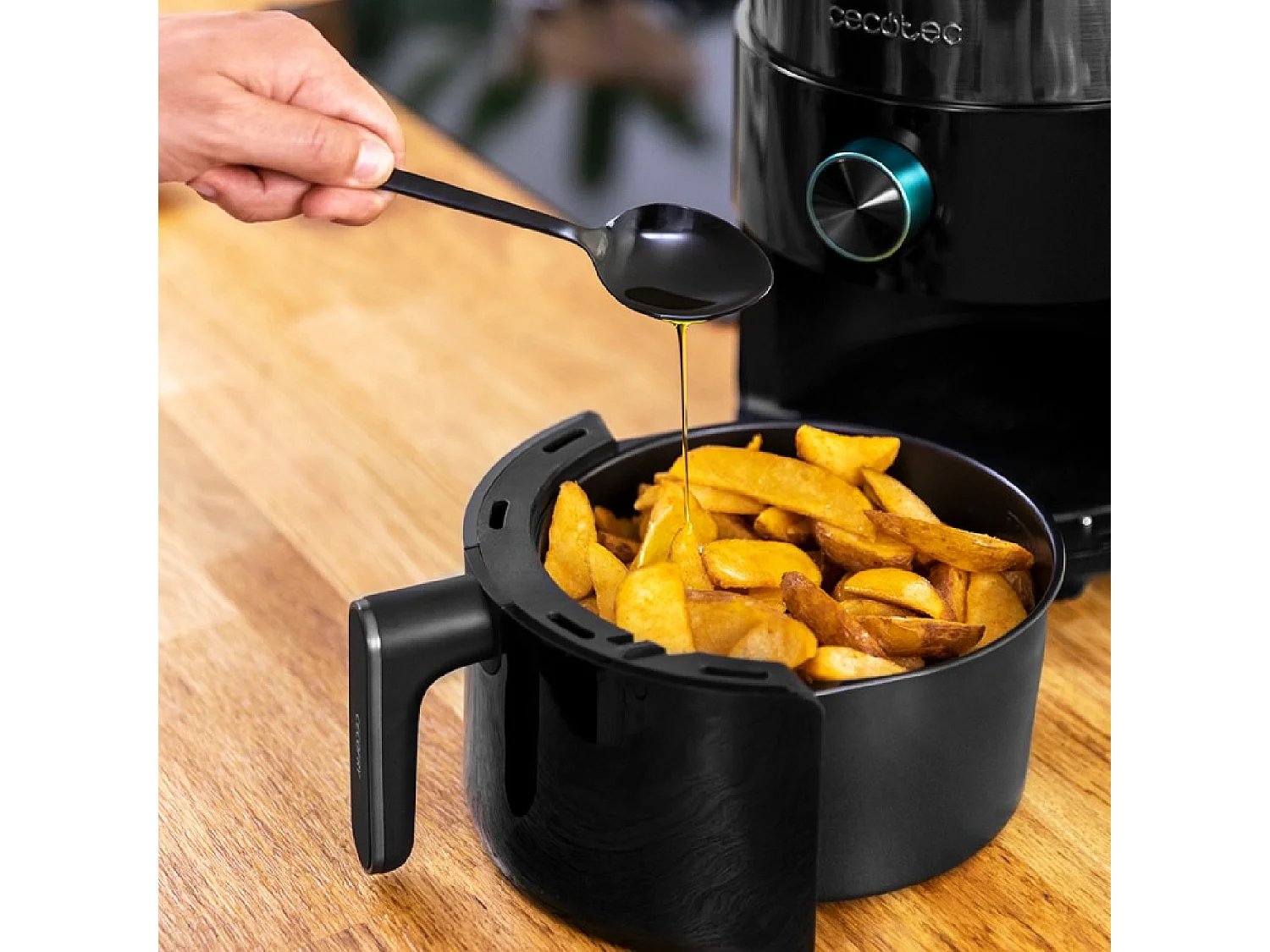 Freidora Sin Aceite 2,5 L de Aire Caliente Cecofry Essential Rapid MoonTouch. 1200 W, Dietética, Pantalla Digital, Control Táctil, Tiempo Regulable, 80ºC - 200 ºC