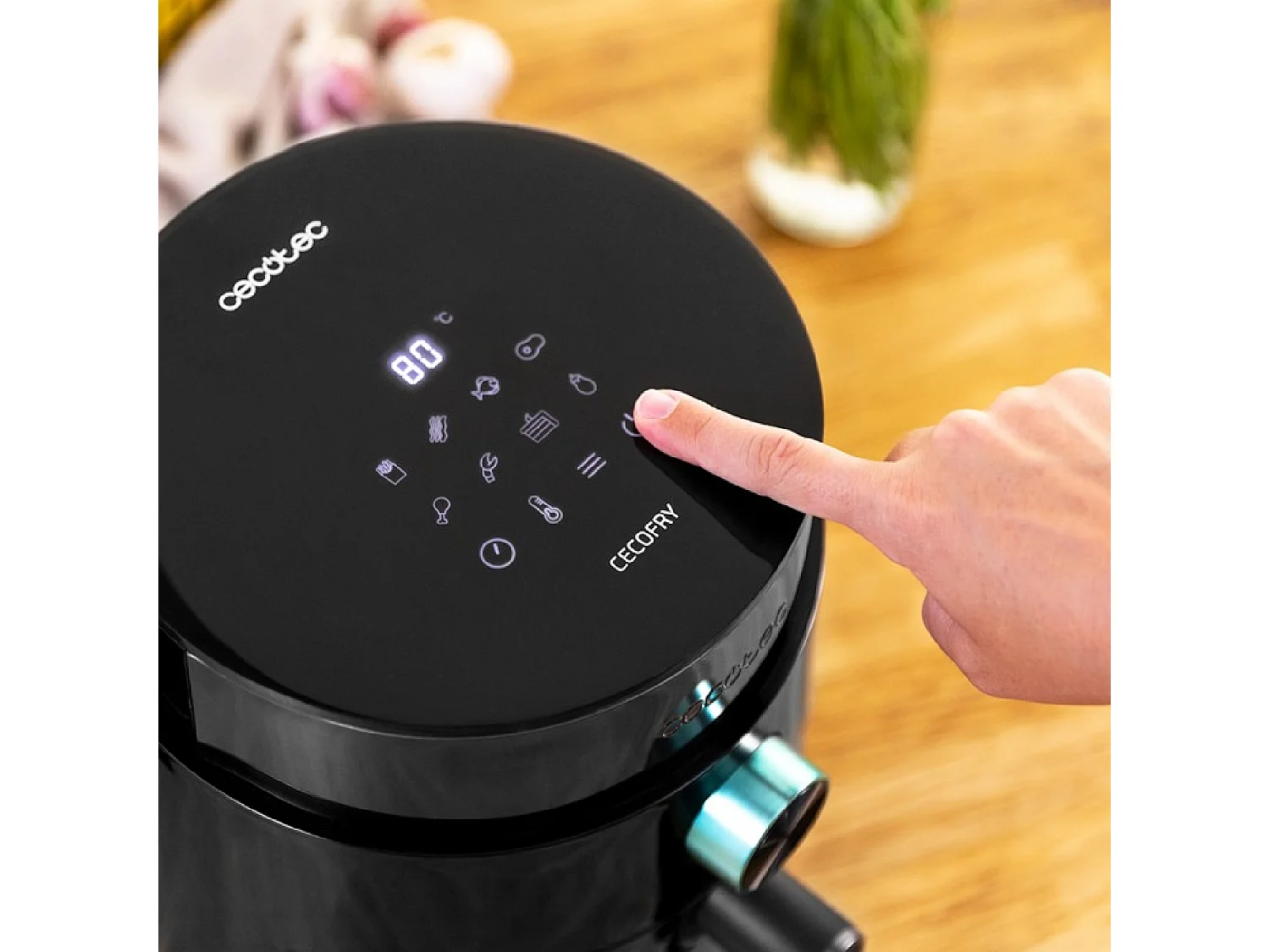 Freidora Sin Aceite 2,5 L de Aire Caliente Cecofry Essential Rapid MoonTouch. 1200 W, Dietética, Pantalla Digital, Control Táctil, Tiempo Regulable, 80ºC - 200 ºC