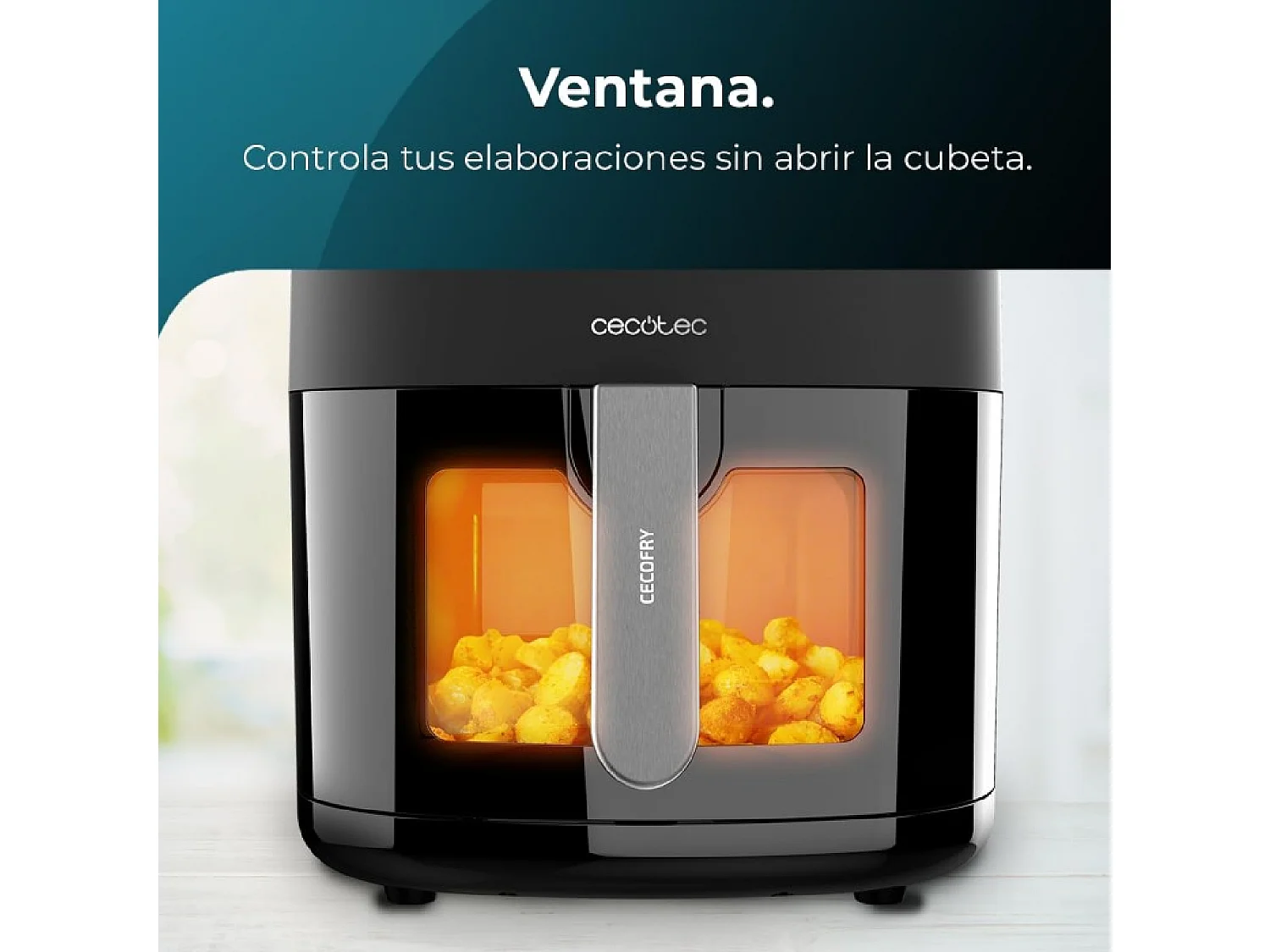 Cecotec Fritadeira dietética digital de 1700 W, 6,5 l de capacidade e janela de visualização para controlar as suas elaborações.