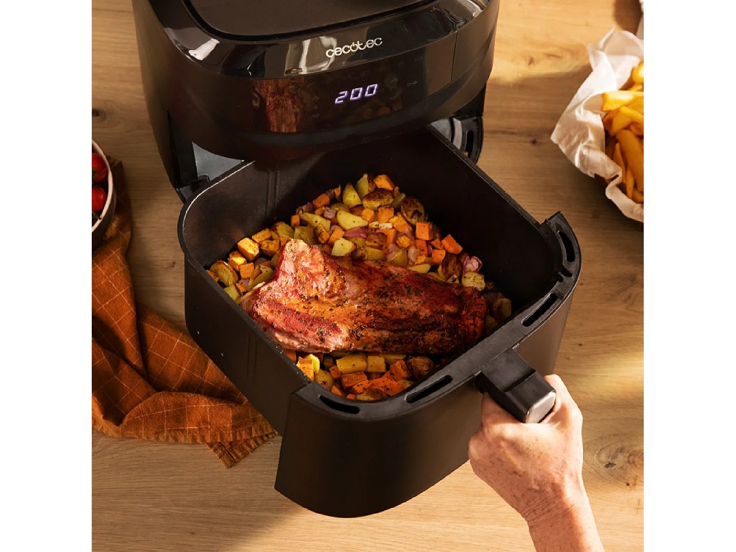 Friteuse à air chaud Cecotec Cecofry Absolute 7600 Simple 7,6 L Indépendante 2000 W Noir