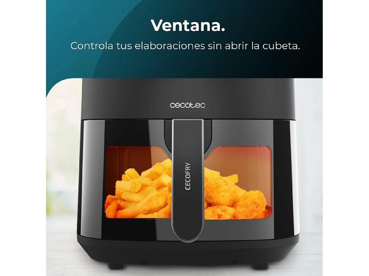 Cecotec Fritadeira dietética digital de 1500 W, 5,5 l de capacidade e janela de visualização para controlar as suas elaborações.