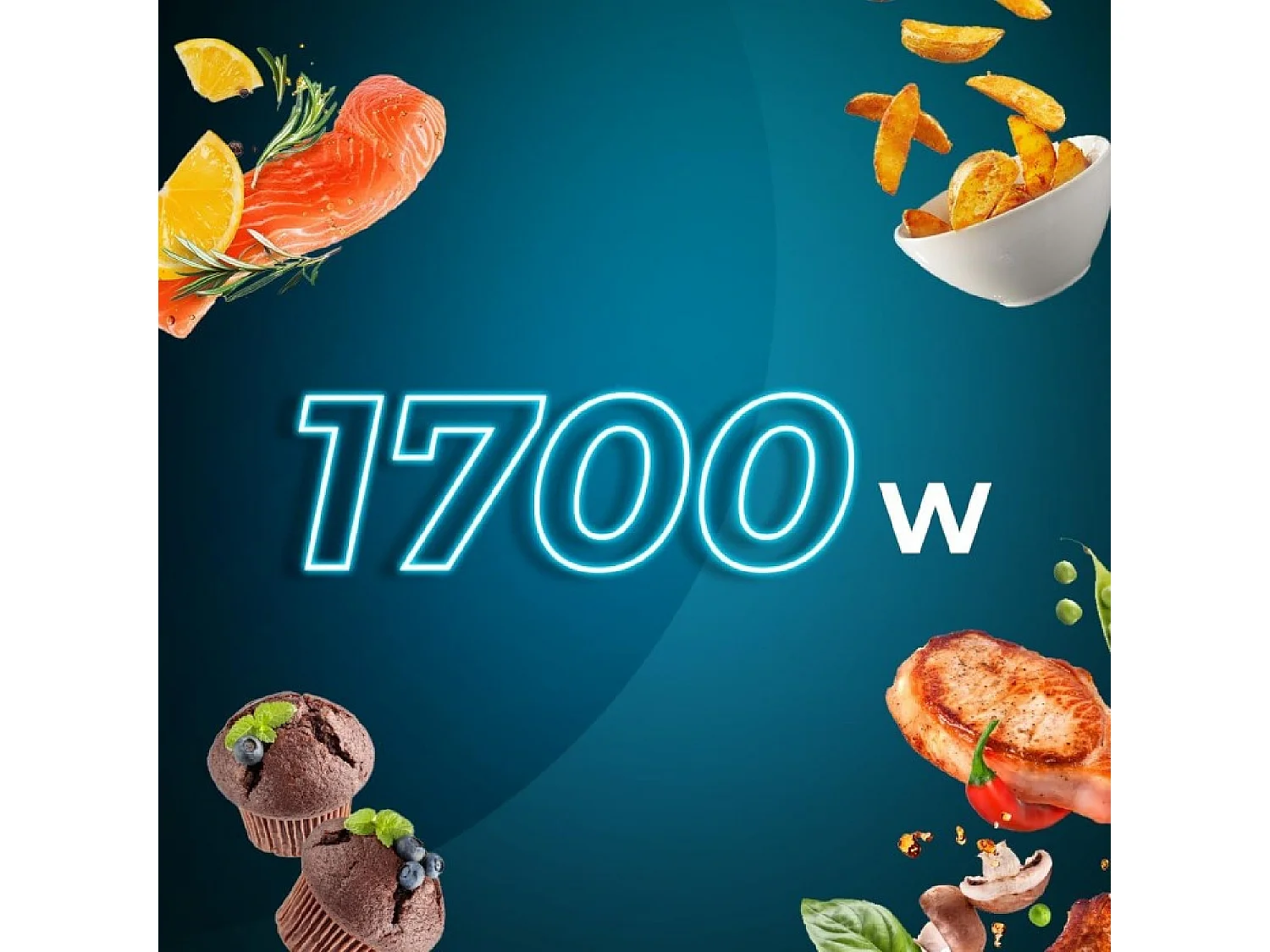 Heißluftfritteuse Cecofry Full InoxBlack 5500 Connected Pack Cecotec