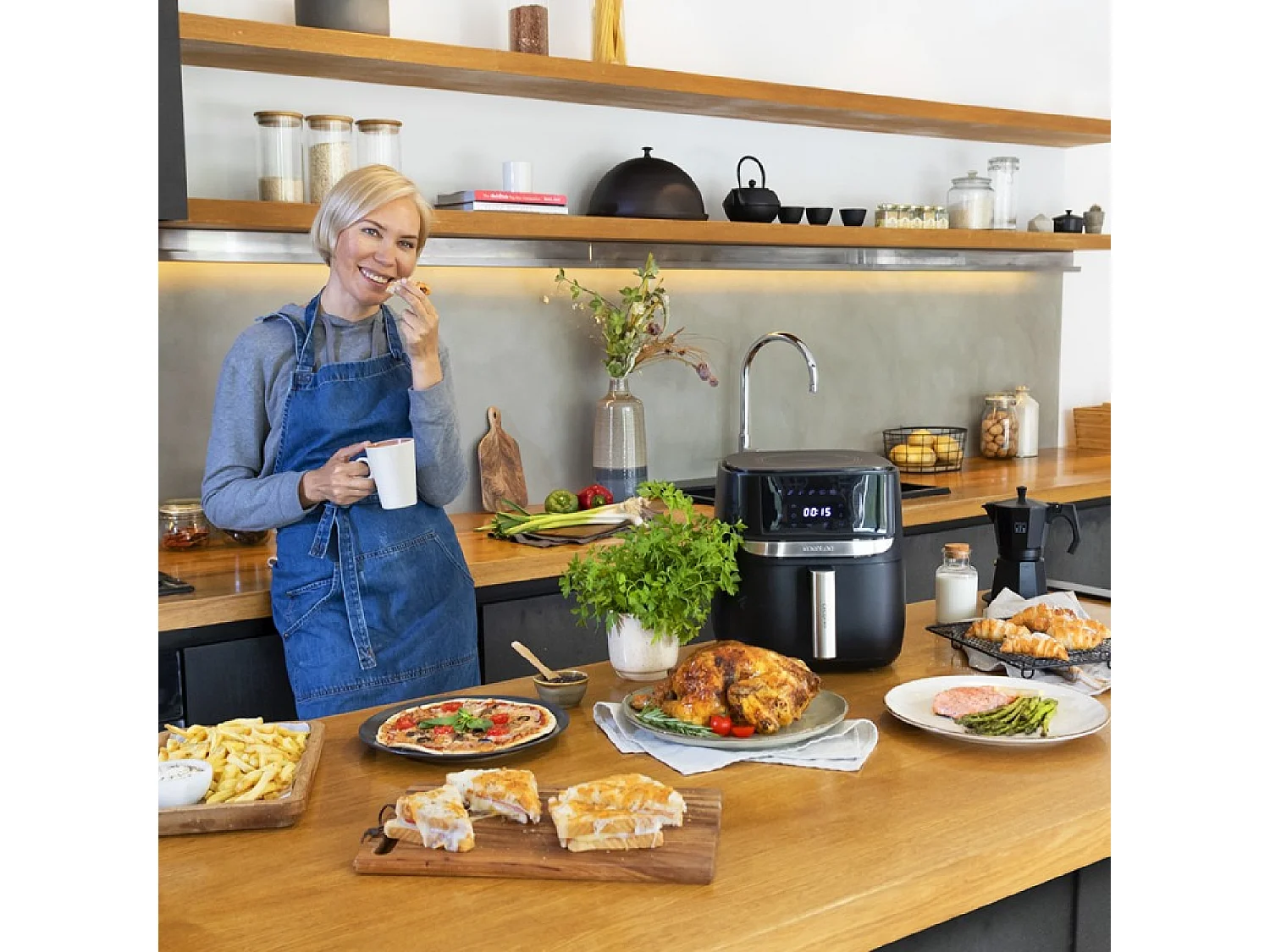 Freidora de aire Cecotec Cecofry Advance Precision 1700W 5,5L negro