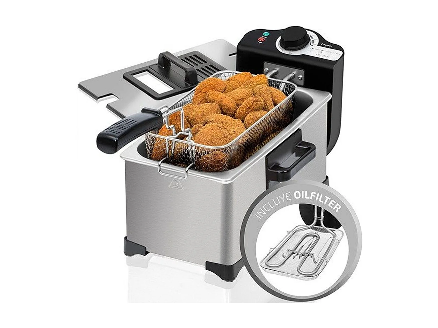 Freidora Cecotec CleanFry 3L Full Inox 2000 W
