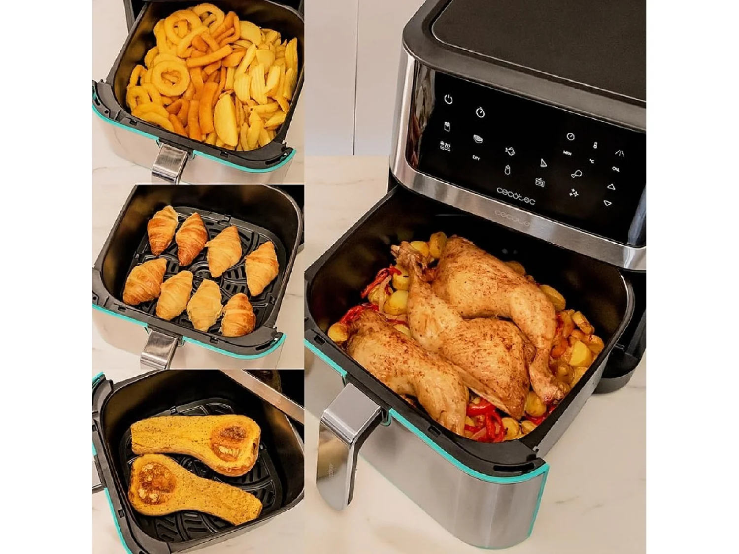 Cecotec Fritadeira dietética manual, sem óleo, 8 l de capacidade e com tecnologia PerfectCook.