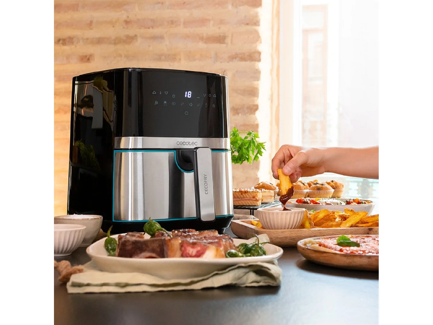 Friggitrice senza olio Cecofry Full InoxBlack Pro 5500 Cecotec