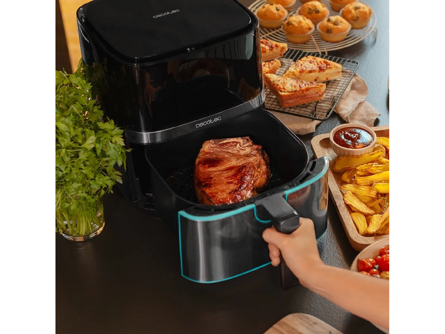 Friggitrice senza olio Cecofry Full InoxBlack Pro 5500 Cecotec