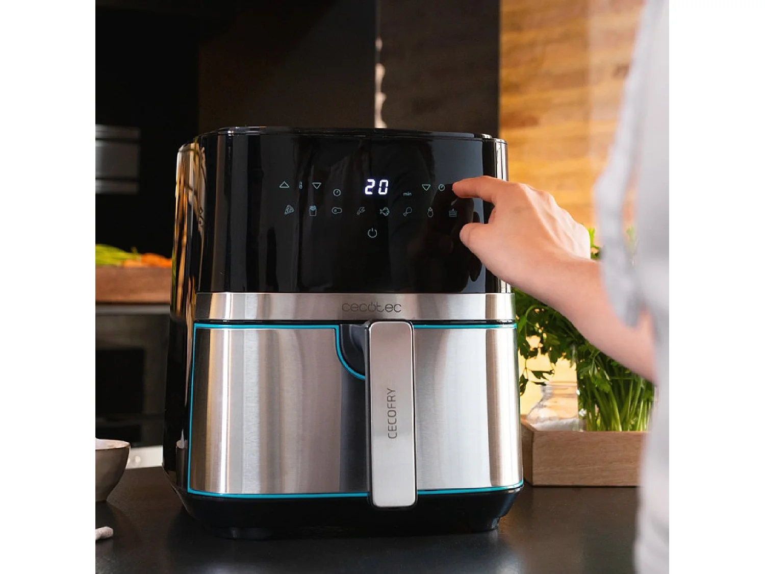 Freidora de aire Cecotec Cecofry Full Inox 5500 Pro 1700 5,5L inox