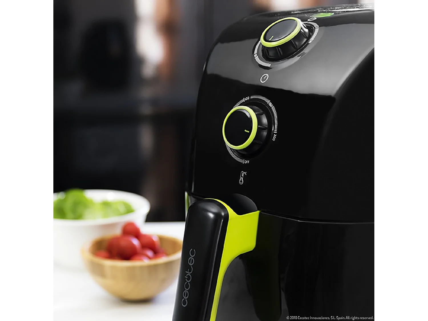 Freidora de aire Cecotec Cecofry Compact Rapid 900W 1,5L negro