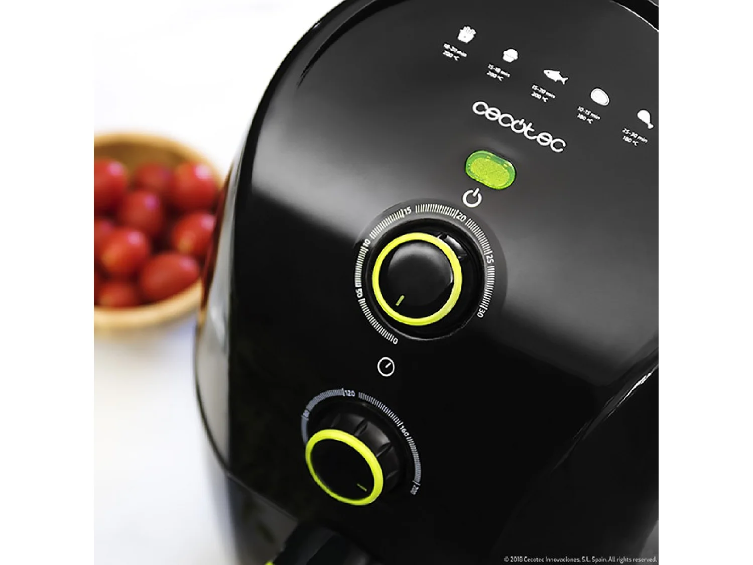 Freidora de aire Cecotec Cecofry Compact Rapid 900W 1,5L negro