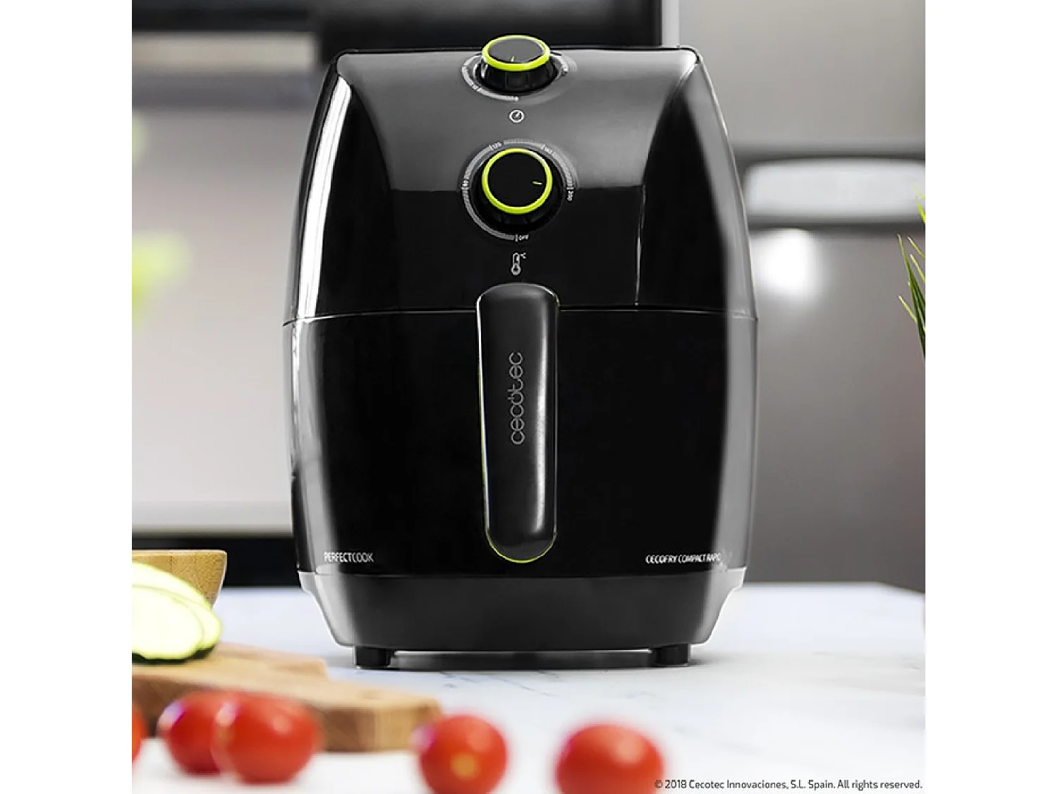 Freidora de aire Cecotec Cecofry Compact Rapid 900W 1,5L negro