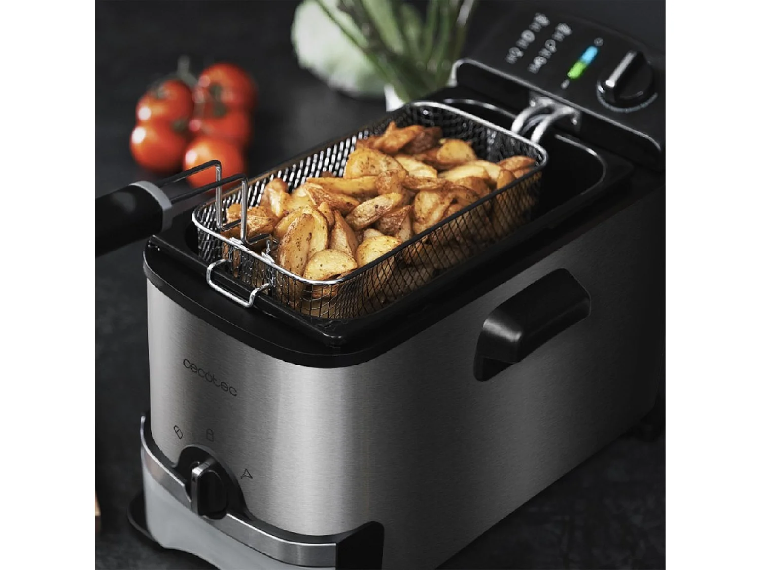 Freidora con Depósito CleanFry 3000 ProFilter. Potencia 2000 W, 3 litros de Capacidad, Sistema ProFilter para extraer y filtrar el Aceite, Apta para el lavavajillas