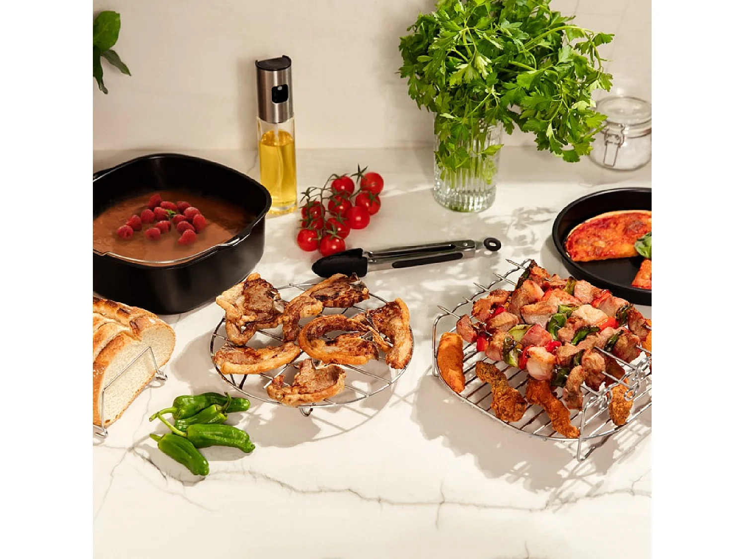 Cecotec Kit de acessórios para fritadeiras de ar de 5 a 6,5 litros.