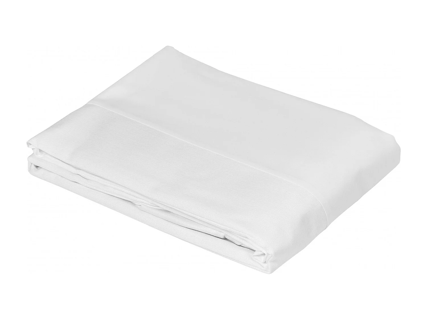 Cache sommier 140x190 cm CAMELIA blanc