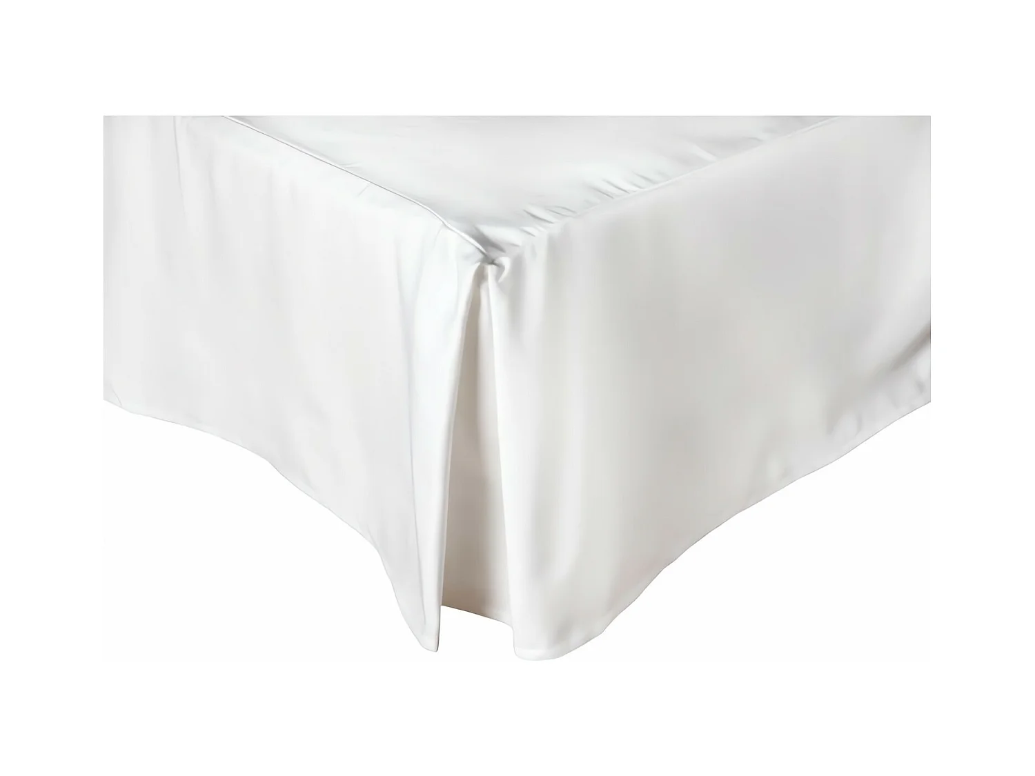 Cache sommier 180x200 cm CAMELIA blanc