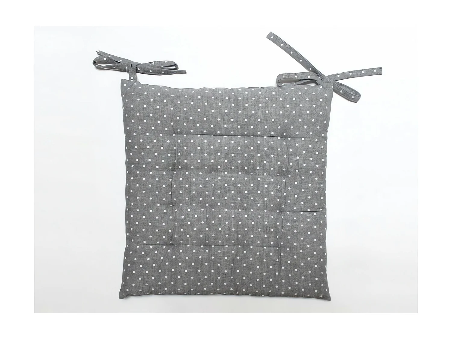 Cojin de silla acolchado en algodón 40X40X5 cm EMILIE gris