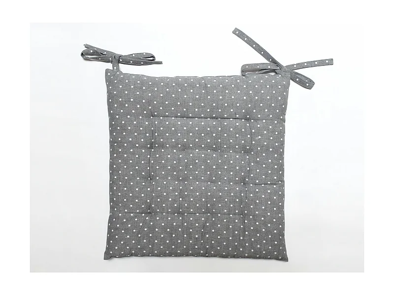 Cojin de silla acolchado en algodón 40X40X5 cm EMILIE gris