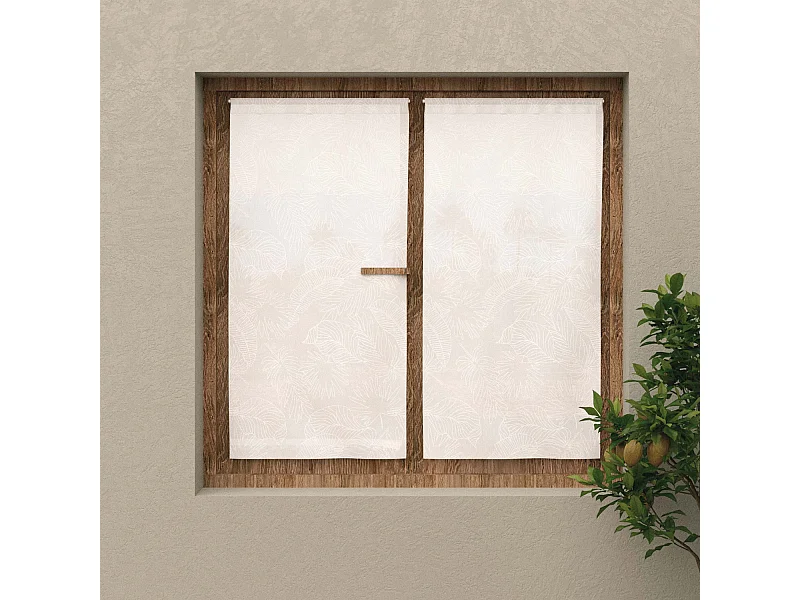 Par de visillo 60x120 cm CELIA blanco, por Soleil d'Ocre