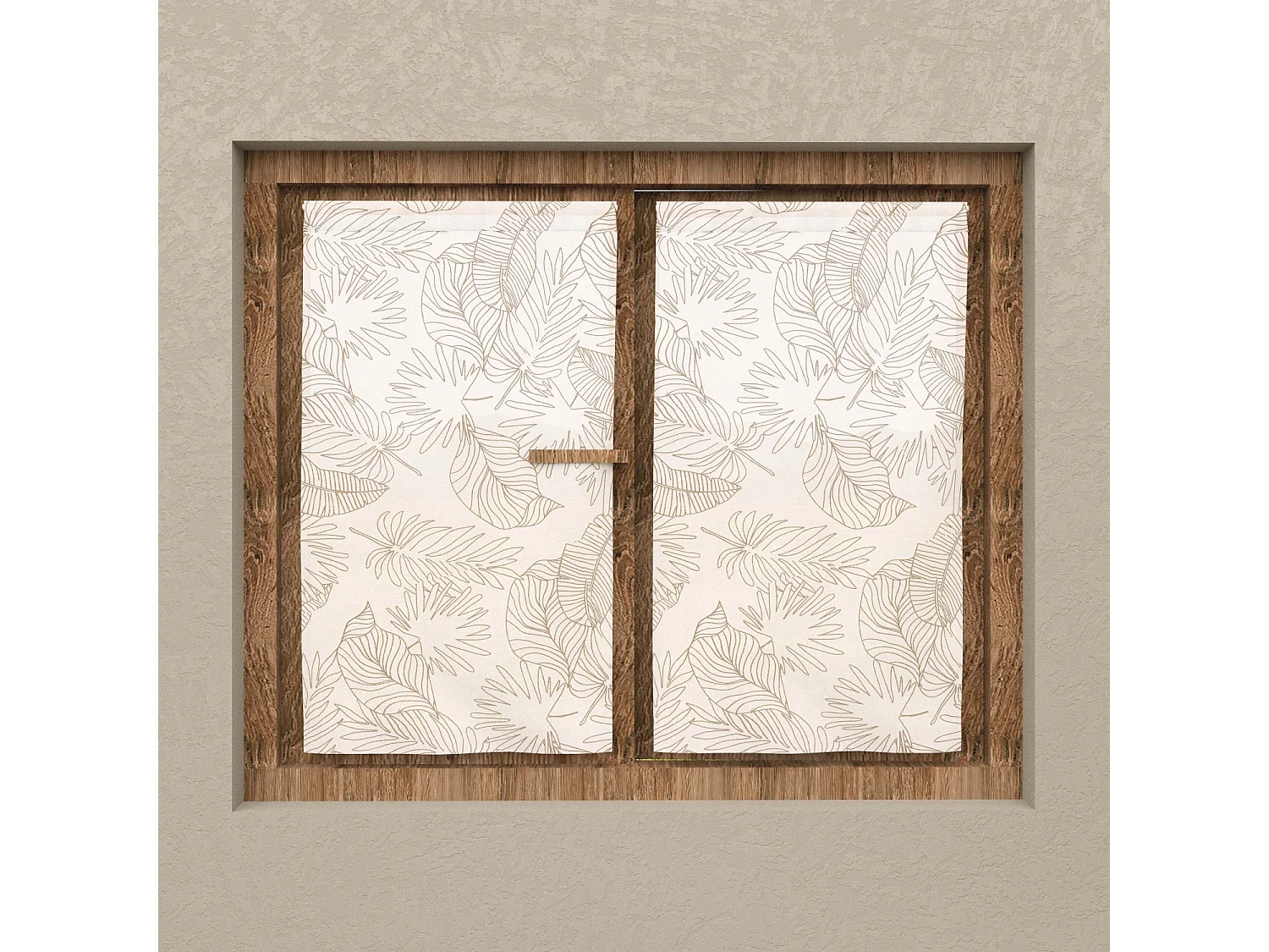 Par de visillo 60x120 cm CELIA taupe, por Soleil d'Ocre