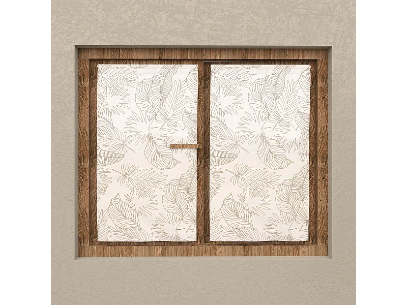 Par de visillo 60x120 cm CELIA taupe, por Soleil d'Ocre